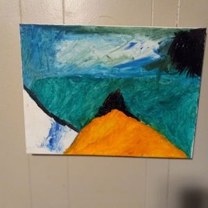 Mountain oil painting by Christopher R.